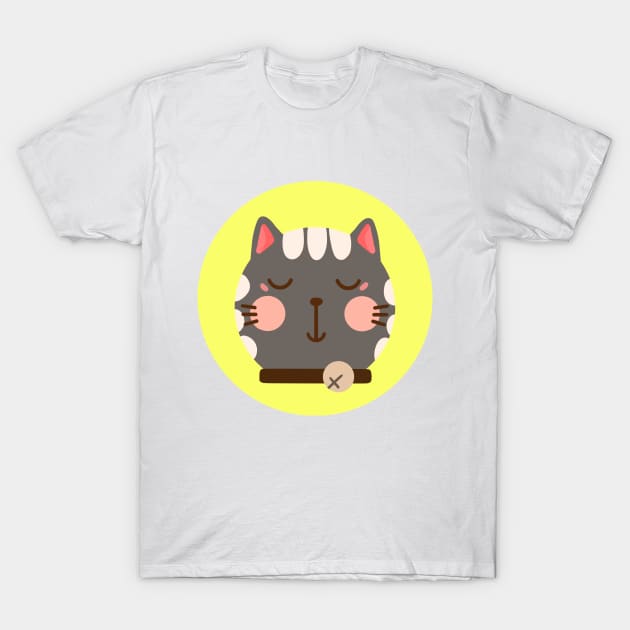 cute drawn kitty cat design 5 T-Shirt by grafitytees